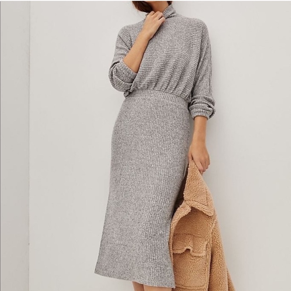 Anthropologie SATURDAY/SUNDAY Mariah Ribbed Knit Midi Dress